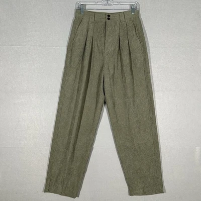 Madewell Corduroy Flap High Rise Tapered Pants Women Size 4 Sage Green - Image 1 of 4