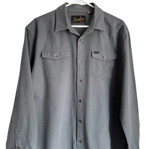 Howler Bros Men’s Western Style Long Sleeve Cotton Shirt Sz M Gray -Cream - Picture 1 of 14