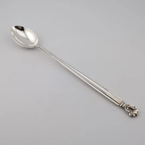Georg Jensen Acorn Sterling Silver Iced Tea Spoon - 7 1/4" - No Monograms - Picture 1 of 3