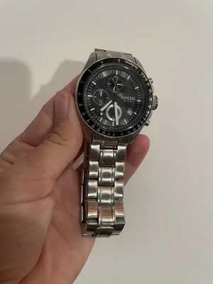 Fossil Decker Chronograph Edelstahl Uhr CH2600 - braucht neue Batterie - Bild 1 von 4
