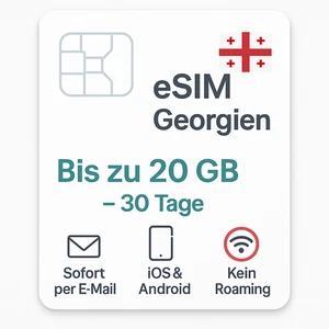 eSIM Georgia 5G Data - Tarif de données e SIM NUMÉRIQUE - Géorgie - QR par mail - Photo 1 sur 1