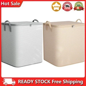 Extra Large Storage Bag Large Capacity Stripe Storage Container for Home Bedroom - Picture 1 of 13
