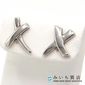 Tiffany & Co. TIFFANY&Co. Earrings Kiss Silver 925 Approx 2.5 g Women's Used - Picture 1 of 6