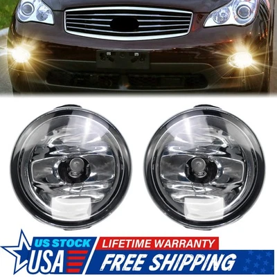 Pair Front Fog Light Lamp For Infiniti G25 G37 Q70 Sedan 2010 2011 2012 13&2014 - Image 1 of 4