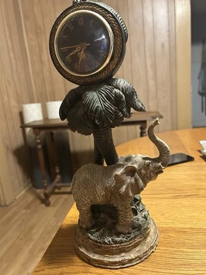 Tall Elephant Clock - Image 1 of 2