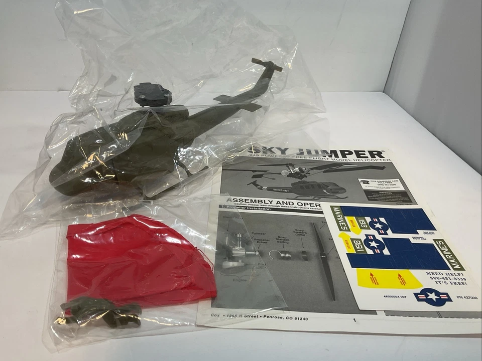VINTAGE NOS COX SKY JUMPER FUSELAGE CONTROL LINE CL HELICOPTER HELI FOR 049 - Image 1 of 4