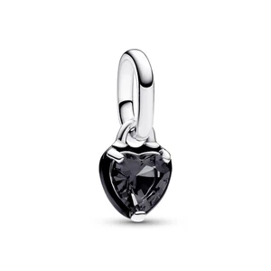 PANDORA Schmuck Anhänger Silber Schwarzes Chakra Herz 793042C01 - Bild 1 von 4