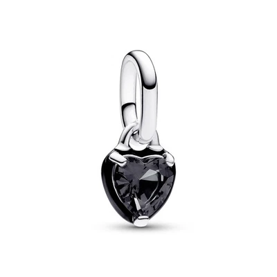 PANDORA Schmuck Anhänger Silber Schwarzes Chakra Herz 793042C01 - Bild 1 von 4