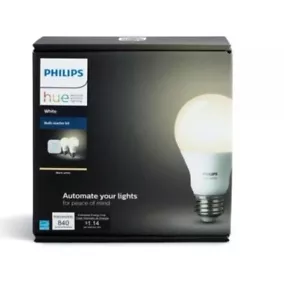 Philips Hue White Bulb (A19) Starter Kit (2 bulbs & bridge) - BRAND NEW - Picture 1 of 4