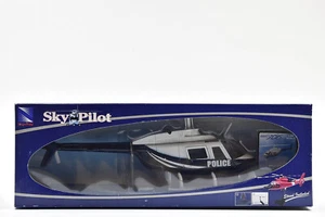 New Ray Sky Pilot Bell 206 Police Helicopter 1:43 26073A Blue White - Picture 1 of 2