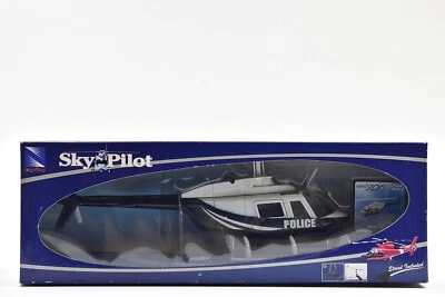Nuevo helicóptero de policía Ray Sky Pilot Bell 206 1:34 26073A azul blanco Foto 1 de 2