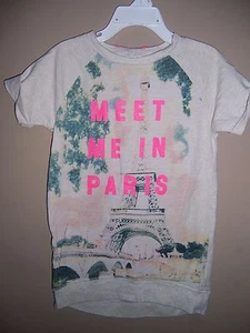 'OshKosh B'gosh Niña Talla 5 - Mangas Cortas Blancas 'Meet me in Paris' Camisa - Imagen 1 de 3