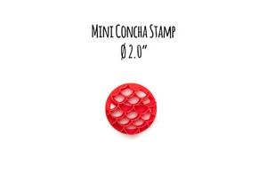2" Mermaid Concha - Mini Concha Cutter Bread Stamp / Pan Dulce Stamp - Picture 1 of 4
