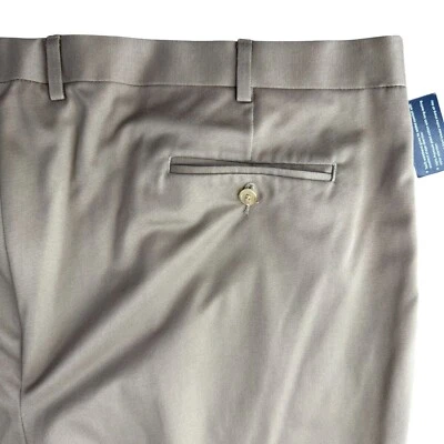Ralph Lauren Men Tan Pleated Chino Pants 50 NEW Cotton Casual Trousers Old Money - Image 1 of 4