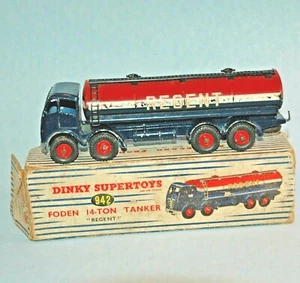 DINKY Meccano England original 1955 FODEN 14 Ton TANKER "REGENT" #942 BOXED - Picture 1 of 9
