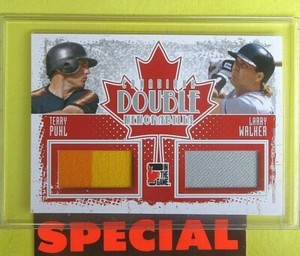 LARRY WALKER  TERRY PUHL  2011 DOUBLE MEMORABUM  SILVER  /90    Rockies/Astros