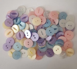 HolmeCraft® pack of 100 fisheye size 26 (17mm) assorted baby button pack - Picture 1 of 2