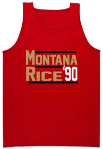 Joe Montana Jerry Rice San Francisco 49ers "90" Jersey Shirt TANK-TOP - Picture 1 of 1