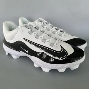Size 12 Nike Alpha Huarache Elite 4 Low MCS Baseball Shoe Black/White FD6255-101 - Picture 1 of 5