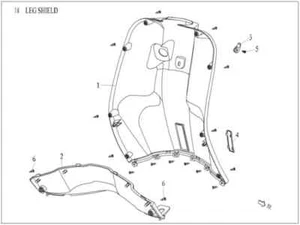 SFM / Sachs Beinschutz oben weiss P408400000164011 SFM BEE 125 ab 2016SFM Bee 2 - Picture 1 of 1