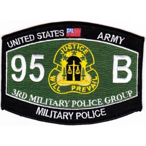 3rd Military Police Group Military Occupational Specialty MOS Rating Patch 95 B - Picture 1 of 6
