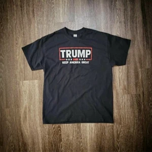 TRUMP 2020 MAGA BLACK CAMPAIGN T-SHIRT GILDAN ADULT L PUNK ANARCHY INDIE USA - Picture 1 of 4