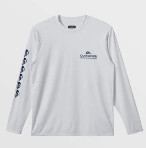 Camisa Quiksilver Waterman Sombreada Anfibio Rashguard Manga Larga Blanca Grande UPF - Imagen 1 de 19