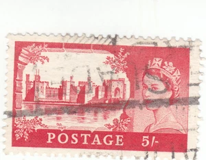 Scott # 310 - 5 Shilling Rose Red - gebraucht - Wmk 308 - Bild 1 von 2