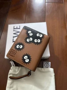 Loewe x Studio Ghibli Spirited Away Susuwatari Folded Wallet w/Store Bag Used - Picture 1 of 12