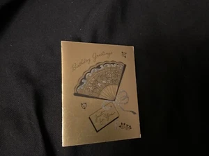 Vintage Fan Birthday Card For You c. 1960s unsigned - Picture 1 of 5
