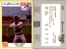 Larry Arndt 1987 Burger King Huntsville Stars #NNO Card *AutographDen*