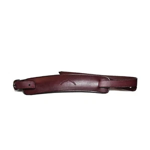 Walker & Williams Bourbon Red Guitar Strap Deluxe Suede Padded Extra Long - Picture 1 of 9