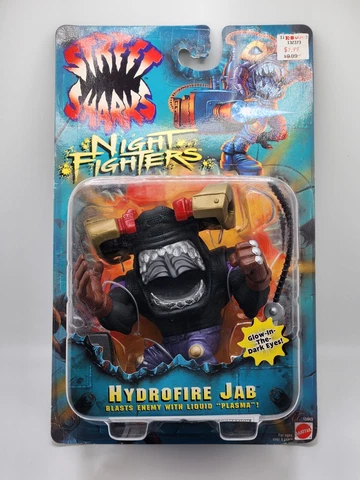 Street Sharks Night Fighters Hydrofire Jab Mattel 1996 Vintage MOC ULTRA RARE Cover