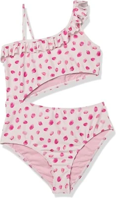 Traje de baño monokini Splendid L123405 rosa con volantes de un hombro talla 12 para niñas Foto 1 de 4