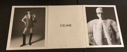 Modello Tess Breeden 2024 per CELINE Pubblicità stampa rivista 3 pagine