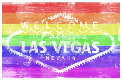 Welcome to Fabulous Las Vegas Gay Pride LGBT Rainbow Art Print Poster 18x12 - Image 1 of 3