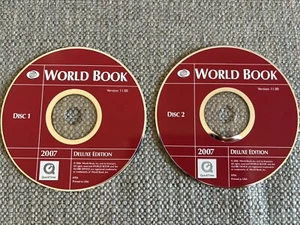 2 płyty 2007 Deluxe Ed WORLD BOOK wersja 11 CD-ROM do komputerów PC Edukacja Referencje - Zdjęcie 1 z 2