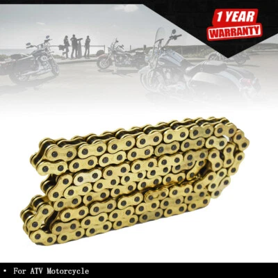 520 x114 ATV motocicleta 520 paso 114 eslabones con junta tórica cadena de transmisión color dorado Foto 1 de 4