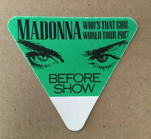 Madonna Who's That Girl World Tour 1987 entre bastidores/acceso pase, antes del espectáculo - Imagen 1 de 2