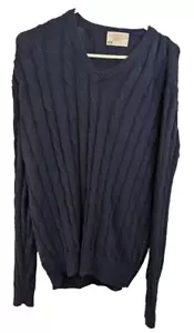 Lord Jeff, maglione uomo a maglia con cavi, blu, taglia XL - Foto 1 di 3
