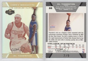 2007-08 Topps Co-Signers Gold Red Foil /9 Al Thornton Corey Maggette Rookie RC