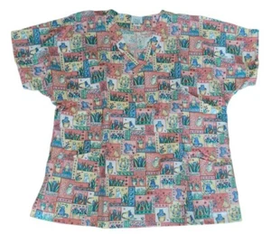 Only Necessities V-Neck Medical Scrubs Women's Top Size 1X Pockets Measurements - Picture 1 of 7