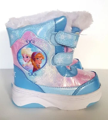 Botas de neve de inverno Disney Frozen Elsa Anna para meninas - Pequenas 5-6, médias 7-8 - Imagem 1 de 4