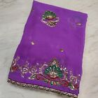 C;assic Indian Dupatta Long Scarf Sequins Hand Embroidery Georgette Veil Stole L