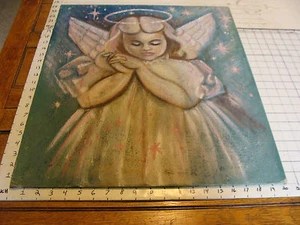 Original ROSE SUSLOVICH ART: TEXTURED ANGEL, 24X20", on canvas board - Bild 1 von 5