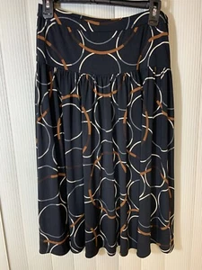 Marc Bowaer Damen Rock, Gr. S, schwarz bedruckt, Polyester, Knie L, - Bild 1 von 5