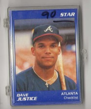 1990 Star Player Set - Dave Justice Glossy (Braves)