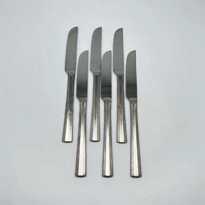 Juego de 6 cubiertos de cuchillo de carne dentado brillante de acero inoxidable Tools Of The Trade Leceil Foto 1 de 4