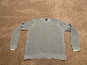 Michael Kors Men Crewneck Sweater Gray XL 100% Cotton Thermal Weave  - Picture 1 of 10