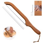RAPSAKEMOH Sourdough bread knife,Bread Slicer for 10.6", Walnut Brown